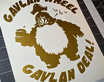 Gavlan Wheel Vinyl Decal Sticker | Souls Gamer Gift for Laptop or Car Window
