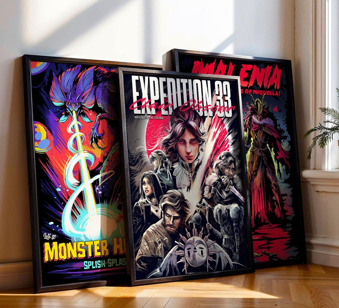12x18" POSTER COMBO SET ~ 3-10 prints to choose, Gamer Gifts, Gaming Poster, Movie Poster, Anime Poster, Gaming Prints