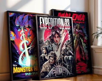 11x17 Poster Set | Choose 3–10 Prints | Gamer Gifts, Gaming, Anime & Movie Posters