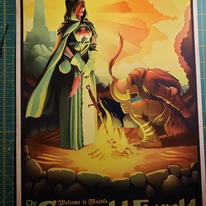 Emerald Herald Art Print | Dark Fantasy Video Game Poster | RPG Gift for Gamers image 2