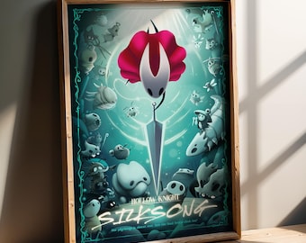 Hornet Video Game Poster | Metroidvania Art Print | Gamer Wall Decor | Gaming Art Gift