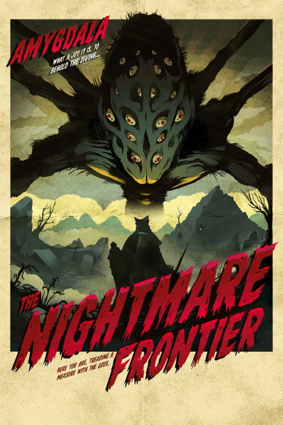 NO FRAMED BLOODBORNE NIGHTMARE FRONTIER VIDEO GAME AMYGDALA HORROR POSTER