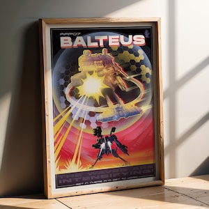 BALTEUS Mech Kunstdruck | Gamer Zimmer Wanddekoration | Videospiel Wand Kunst | Sci-Fi Mecha Gaming Geschenk | Eigendruck