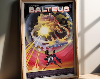 Balteus Armored Core Boss Art Print | Mech Gaming Wall Art | Gamer Room Decor