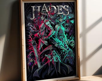 HELLRUN Zagreus and Melinoe Video Game Poster | Gamer Wall Decor | Gaming Art Gift | Designed & Printed In-House