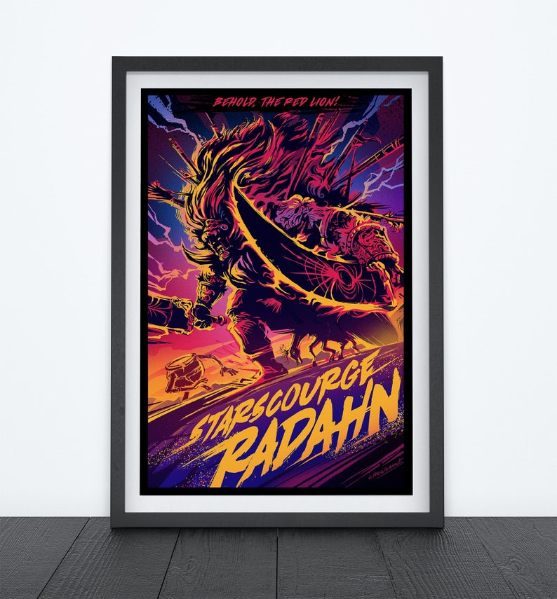 STARSCOURGE RADAHN Video Game Poster, Travel Poster, Gaming Poster, Prints, Gamer Room Decor, Gaming Prints, Wall Art image 1