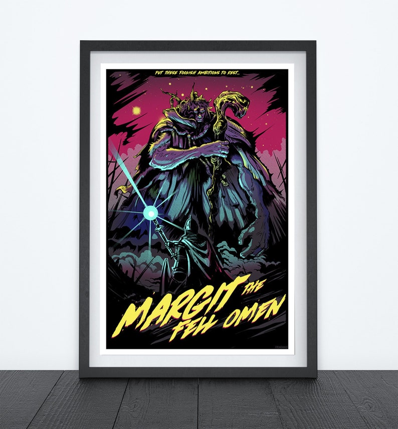 MARGIT the FELL OMEN I Video Game Poster, Travel Poster, Gaming Poster, Prints, Gamer Room Decor, Gaming Prints, Wall Art image 1