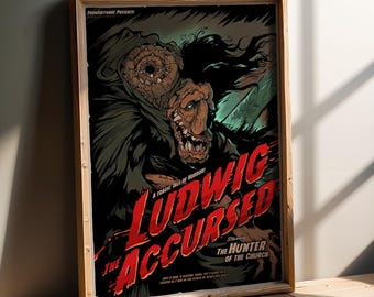 Ludwig the Accursed Art Print | Boss Fight Poster | Video Game Art | Dark Fantasy Decor
