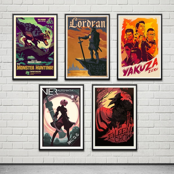 12x18" POSTER COMBO SET ~ 3-10 impresiones para elegir, regalos de jugador, póster de juegos, póster de película, póster de anime, impresiones de juegos