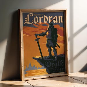 WELCOME TO LORDRAN Video Game Poster, Travel Poster, Gaming Poster, Prints, Gamer Room Decor, Gaming Prints, Wall Art