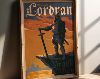 PRAISE THE SUN Video Game Art, Travel Poster, Video Game Art, Gaming Prints, Gaming Poster, Wall Art