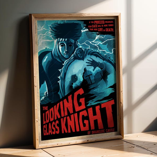 LOOKING GLASS KNIGHT Art Print | Video Game Poster | Gaming Wall Art | Gamer Room Decor | Fantasy Art Print