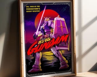 RX-78-2 Gundam Fine Art Print | Classic Mecha Anime Poster | Gaming Room Wall Decor