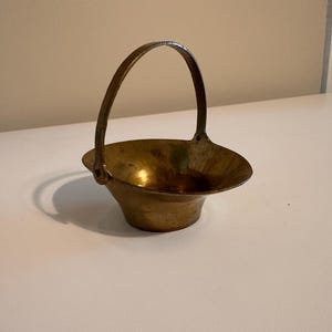 Solid Brass Mini Trinket Basket