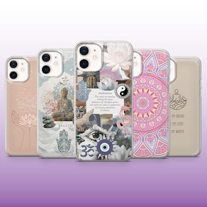Yoga Phone Case Boho Mandala Meditation Cover for iPhone 16, 15, 14, 13, 12, 11 Samsung S25, S24, S23 Pixel 9Pro XL, 8A, 8Pro