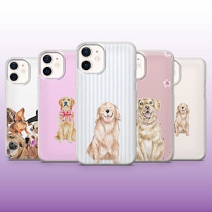 Retriever Handyhülle Hund Welpe Cover für iPhone 16, 15, 14, 13, 12, 11 Samsung S25, S24, A56, A16, Pixel 9A, 9Pro XL, 8A, 8Pro