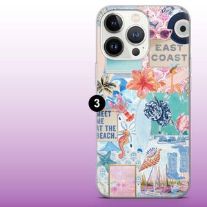 Sea Shell Phone Case Coastal Beach Ocean Vibes Cover for iPhone 16, 15, 14, 13, 12, 11 Samsung S25, S24Fe, S23, A56, Pixel 9Pro XL, 8A, 8Pro 3