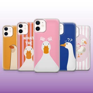 Duck Phone Case Goose Cute Duck Cover for iPhone 16, 15, 14, 13, 12, 11 Samsung S25, S24, A56, A16, Pixel 9A, 9Pro XL, 8A, 8Pro