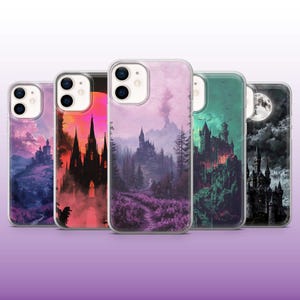 Castle Phone Case Mythical Gothic Castle Cover for iPhone 16, 15, 14, 13, 12, 11 Samsung S25, S24, A56, A16 Pixel 9A, 9Pro XL, 8A 8Pro