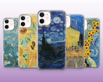 Funda para teléfono Van Gogh con pintura de bellas artes para iPhone 16, 15, 14, 13, 12, 11, Samsung S25, S24, A56, A16, Pixel 9A, 9Pro XL, 8A, 8Pro