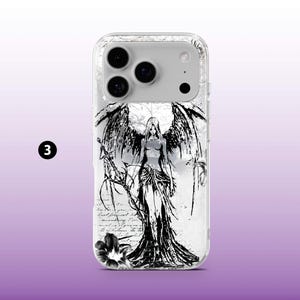 Funda de teléfono grunge gótica, emo y moderna para iPhone 16, 15, 14, 13, 12 y 11, Samsung S25, S24, A56, A16, Pixel 9A, 9Pro XL, 8A, 8Pro y 7A. 3