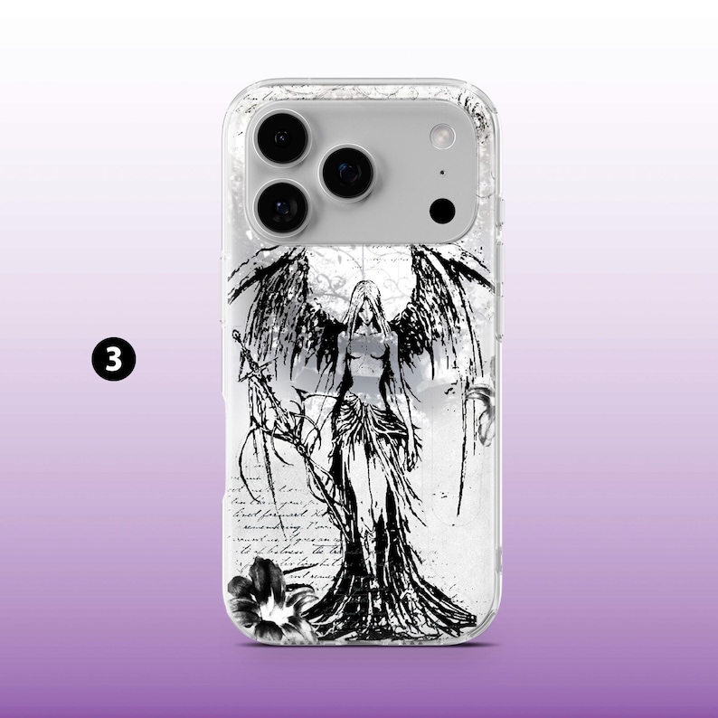 Funda de teléfono grunge gótica, emo y moderna para iPhone 16, 15, 14, 13, 12 y 11, Samsung S25, S24, A56, A16, Pixel 9A, 9Pro XL, 8A, 8Pro y 7A. 3
