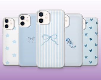 Sky Blue Phone Case Baby Blue Light Blue Cover for iPhone 17, 16, 15, 14, 13, 12, 11 Samsung S25, S24, A56, A16, Pixel 10Pro, 9A, 8A, 8Pro