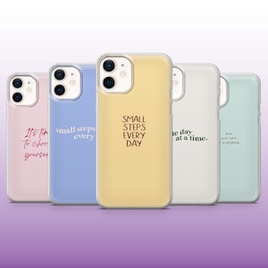 Motivational Phone Case Self Love Quote Cover for iPhone 16, 15, 14, 13, 12, 11 Samsung S25, S24, S23 Pixel 9Pro XL, 8A, 8Pro, 7A