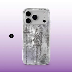 Funda de teléfono grunge gótica, emo y moderna para iPhone 16, 15, 14, 13, 12 y 11, Samsung S25, S24, A56, A16, Pixel 9A, 9Pro XL, 8A, 8Pro y 7A. 5