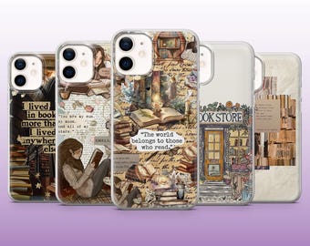 Bookish Phone Case Reader Aesthetic Cozy Book Cover for iPhone 17, 16, 15, 14, 13, 12, 11 Samsung S25, S24, S23 Pixel 10Pro, 9, 8A, 8Pro