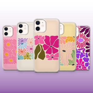 Groovy Phone Case Y2K Vibes Retro Floral Cover for iPhone 16, 15, 14, 13, 12, 11 Samsung S25, S24, S23 Pixel 9Pro XL, 8A, 8Pro 7A