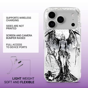 Funda de teléfono grunge gótica, emo y moderna para iPhone 16, 15, 14, 13, 12 y 11, Samsung S25, S24, A56, A16, Pixel 9A, 9Pro XL, 8A, 8Pro y 7A. imagen 7