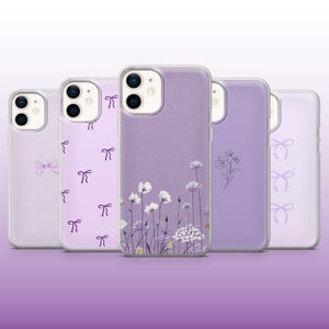 Lavendel Handyhülle Lila Violet Girly Cover für iPhone 16, 15, 14, 13, 12, 11 Samsung S25, S24, S23 Pixel 9Pro XL, 8A, 8Pro