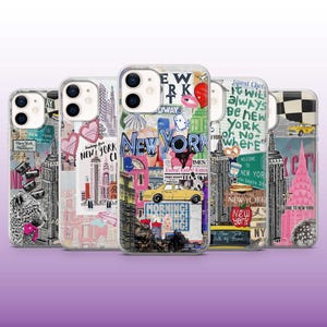 Étui pour téléphone New York NYC Aesthetic Manhattan Cover pour iPhone 16, 15, 14, 13, 12, 11 Samsung S25, S24, S23 Pixel 9Pro XL, 8A, 8Pro