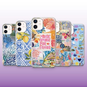 Italian Phone Case Amalfi Coast Italy Aesthetic Cover for iPhone 16, 15, 14, 13, 12, 11 Samsung S25, S24, S23 Pixel 9Pro XL, 8A, 8Pro, 7A