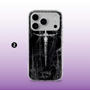 Funda de teléfono grunge gótica, emo y moderna para iPhone 16, 15, 14, 13, 12 y 11, Samsung S25, S24, A56, A16, Pixel 9A, 9Pro XL, 8A, 8Pro y 7A. 2