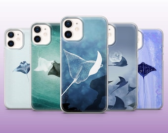Mantarochen Stingray Ocean Hülle für iPhone 16, 15, 14, 13, 12, 11 Samsung S25, S24, A56, A16 Pixel 9A, 9Pro XL, 8A 8Pro