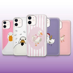 Goose Phone Case Cute Duck Silly Goose Cover for iPhone 16, 15, 14, 13, 12, 11 Samsung S25, S24, A56, A16, Pixel 9A, 9Pro XL, 8A, 8Pro