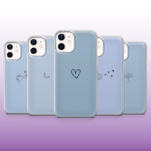 Light Blue Phone Case Baby Blue Pastel Cover for iPhone 16, 15, 14, 13, 12, 11 Samsung S25, S24, A56, A16, Pixel 9A, 9Pro XL, 8A, 8Pro