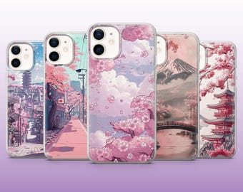 Anime Phone Case Sakura Manga Japanese Cover for iPhone 16, 15, 14, 13, 12, 11 Samsung S25, S24, S23 Pixel 9Pro XL, 8A, 8Pro