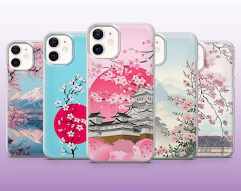 Sakura Phone Case Japan Anime Manga Cover for iPhone 17, 16, 15, 14, 13, 12, 11 Samsung S25, S24, A56, A16, Pixel 9A, 9Pro XL, 8A, 8Pro