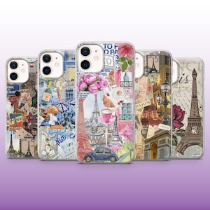 Paris Handyhülle Eiffelturm Frankreich Travel Cover für iPhone 16, 15, 14, 13, 12, 11 Samsung S25, S24, S23 Pixel 9Pro XL, 8A, 8Pro