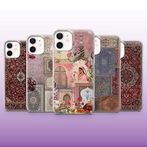 Persian Rug Phone Case Persian Carpet Vintage Cover for iPhone 16, 15, 14, 13, 12, 11 Samsung S25, S24, A56, A16, Pixel 9A, 9Pro XL, 8A 8Pro