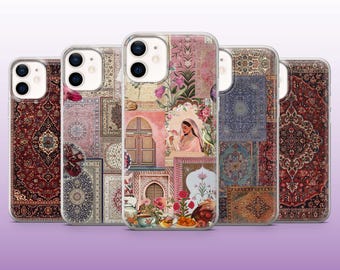 Persian Rug Phone Case Persian Carpet Vintage Cover for iPhone 16, 15, 14, 13, 12, 11 Samsung S25, S24, A56, A16, Pixel 9A, 9Pro XL, 8A 8Pro