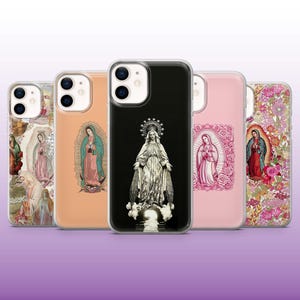 Jungfrau Maria Handytasche Heilige Maria Mutter Maria Abdeckung für iPhone 16, 15, 14, 13, 12, 11 Samsung S25, S24Fe, S23, A56, Pixel 9Pro XL, 8A, 8Pro