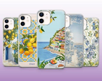 Italy Phone Case Amalfi Mediterranean Summer Cover for iPhone 16, 15, 14, 13, 12, 11 Samsung S25, S24, A56, A16, Pixel 9A, 9Pro XL, 8A, 8Pro
