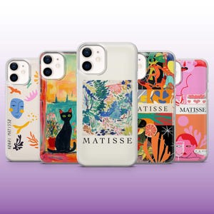 Matisse Phone Case Art Lover Abstract Modern Cover for iPhone 16, 15, 14, 13, 12, 11 Samsung S25, S24, S23 Pixel 9Pro XL, 8A, 8Pro