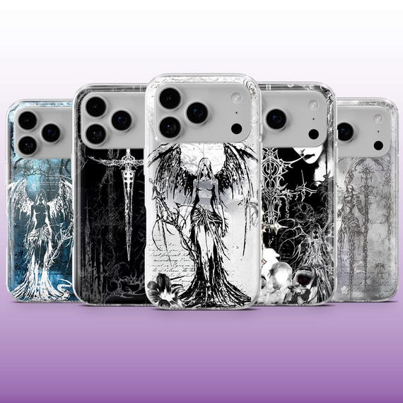 Grunge Phone Case Goth Emo Alt Edgy Cover for iPhone 16, 15, 14, 13, 12, 11 Samsung S25, S24, A56, A16, Pixel 9A, 9Pro XL, 8A, 8Pro, 7A