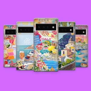 Italian Phone Case Amalfi Coast Italy Cover for Google Pixel 9Pro XL, 8A, 8Pro, 7Pro 7A iPhone 16, 15, 14, 13, 12, Samsung S25, S24, S23