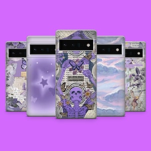 Funda de teléfono lavanda con diseño de tablero de estado de ánimo morado para Google Pixel 9Pro XL, 8A, 8Pro, 7Pro, 7A, iPhone 16, 15, 14, 13, 12, 11 y Samsung S25, S24, S23.